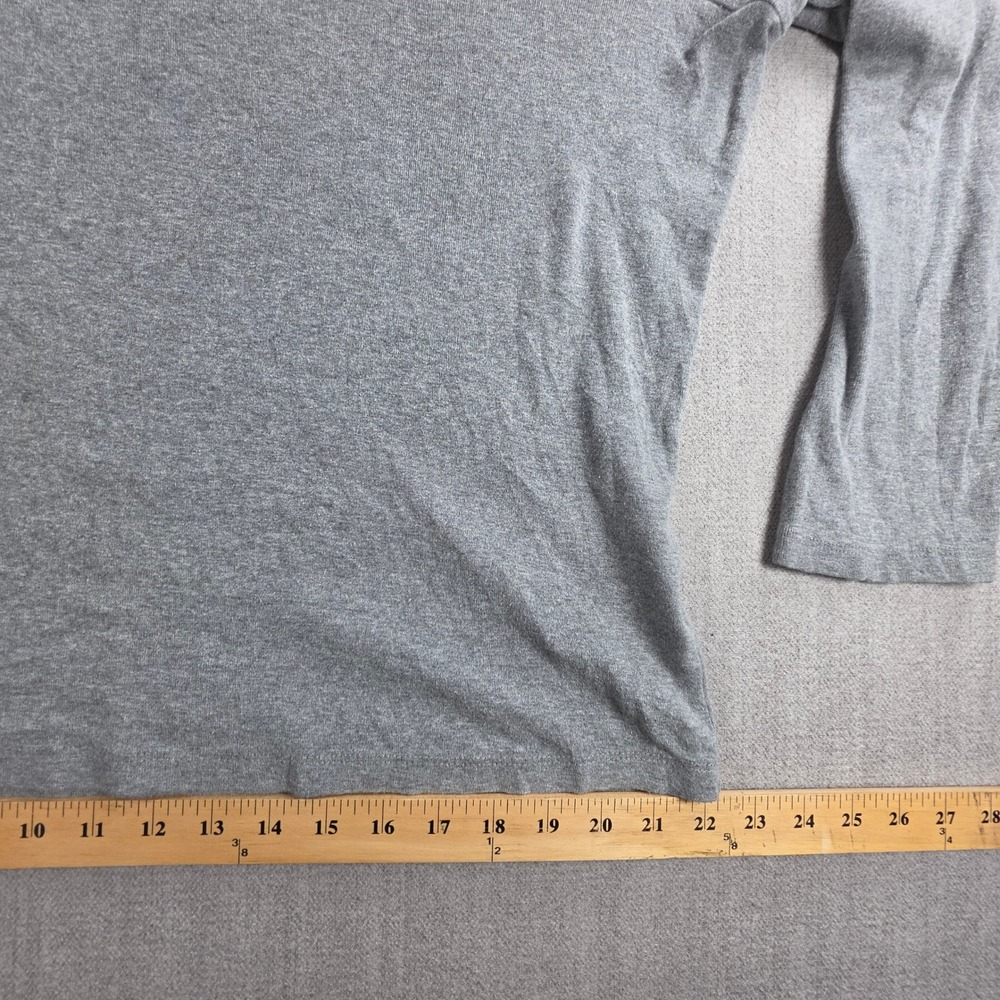Lands' End T-Shirt Womens XL Gray Long Sleeve 100% Cotton Crew Neck Basic Tee - Picture 6 of 16